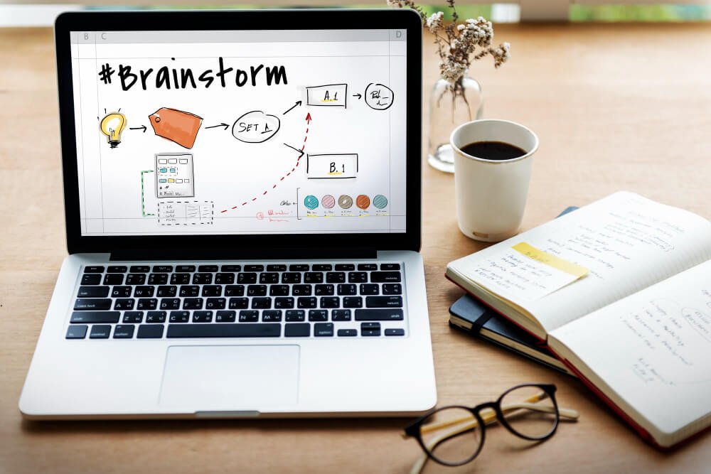 Generative content writing and narrative optimisation on a laptop
