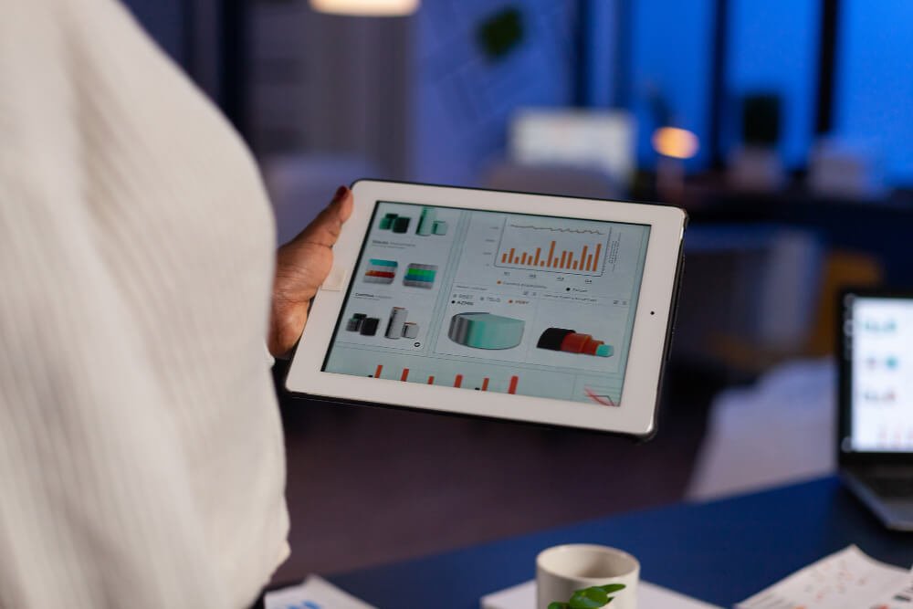 Live citation and mention tracking dashboard on a laptop screen