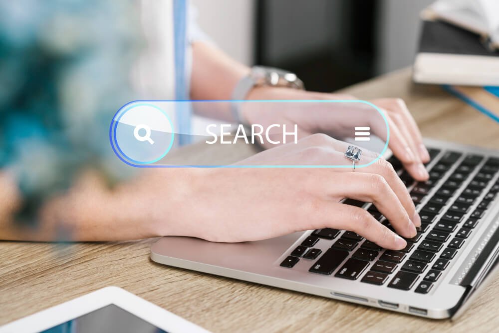 AI search visibility and local SEO results on a screen