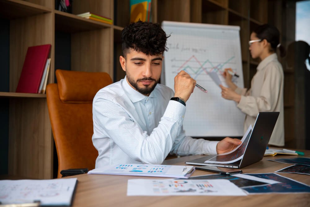 Dedicated AEO strategist on a call with a client