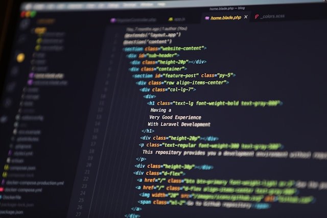 Custom WordPress theme design mockup on screen